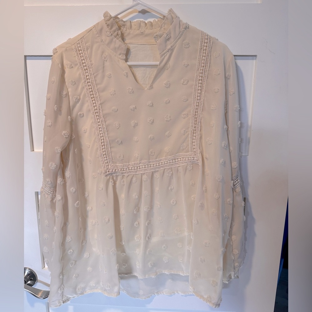 Swiss dot blouse